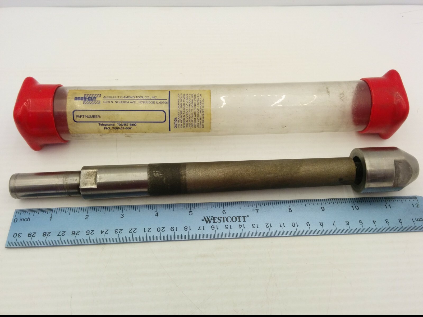 ACCU-CUT ABRASIVE GRIP MANDREL, #12 x 8″ 2PT ARBORS