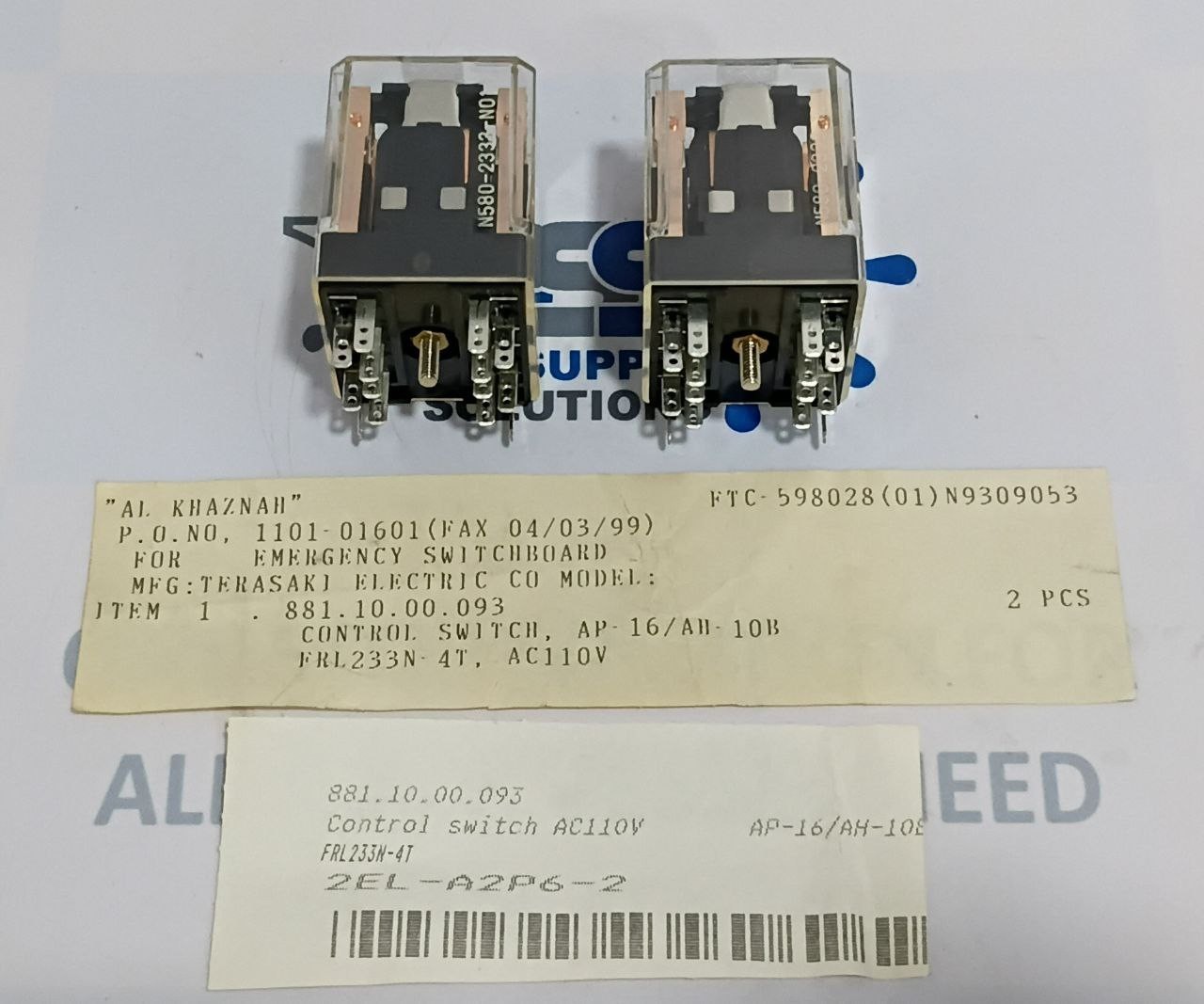 Fujitsu FRL230 Relay Type 233N-4T Coil Voltage 100-110V 60Hz 100V 50Hz 14-Pin