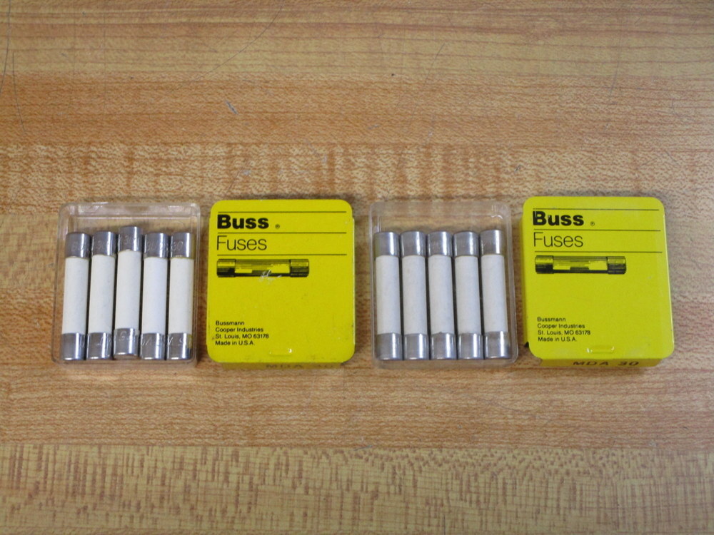 Buss MDA-30 Bussmann Fuse Cross Ref 1CM10 White (Pack of 10)