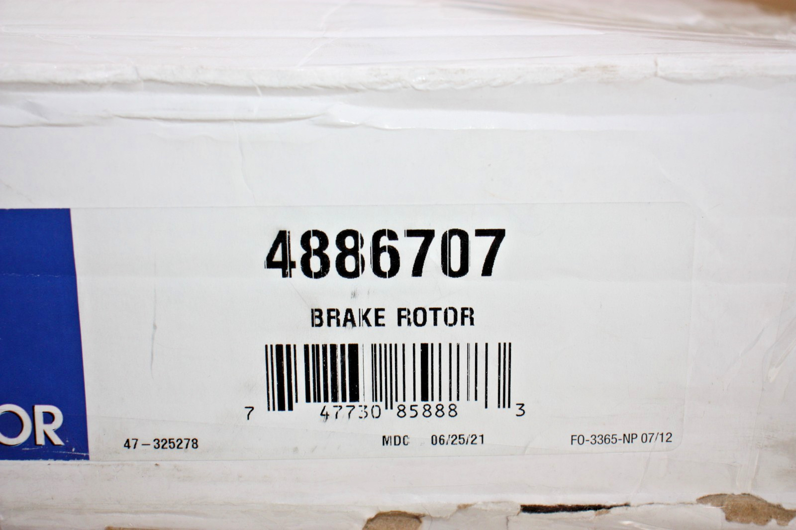 Quantity Two (2) New In Box NAPA Premium Brake Rotors 4886707