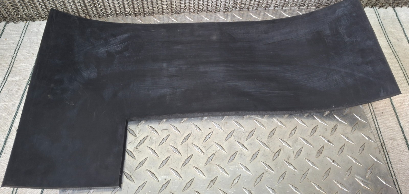 Heavy Matte Black Rubber Flooring Safe-Play Rubber 24.25 x 8 x 1/2″