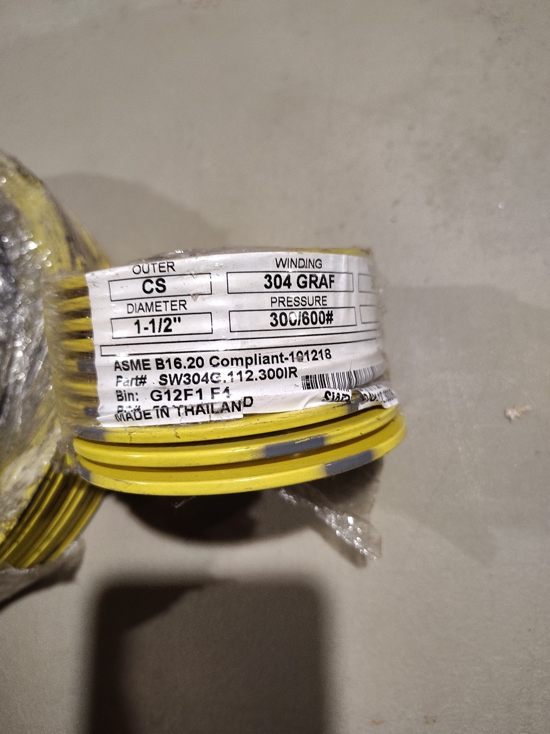 Pack of 10 Spiral Wound Gasket SW304G.2.150 2 in Diameter 304 Graf Winding CS