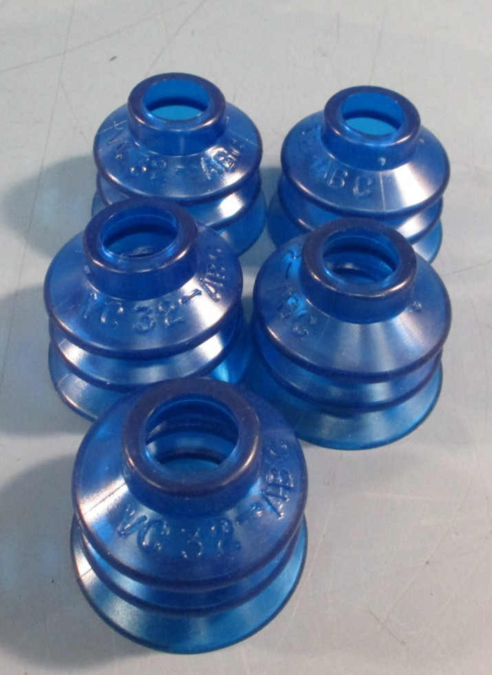 Lot of (5) Vaccon Bellows Item # VC-32ABC, Round Vacuum Cups