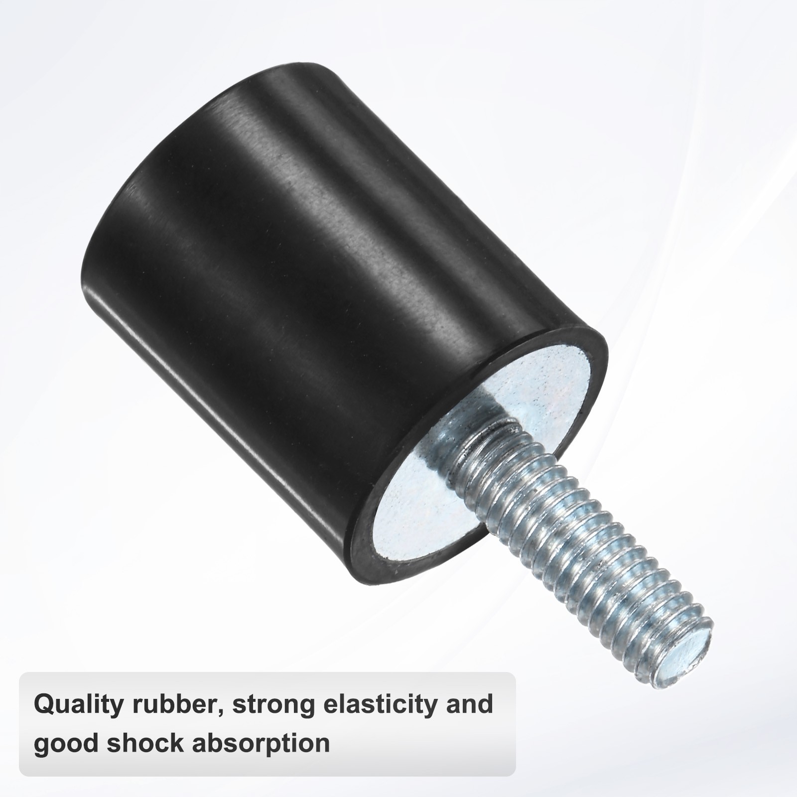 4-Pack Rubber Mounts with M6 x 18mm Studs Male D20mmxH25mm