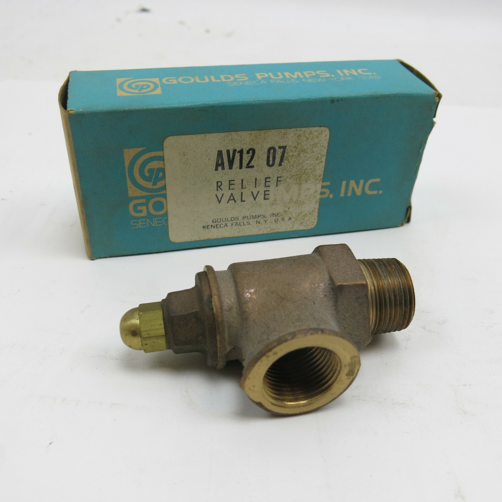 Gould Pumps AU12-07 Relief Valve New Old Stock Solid Bronze 3/4″