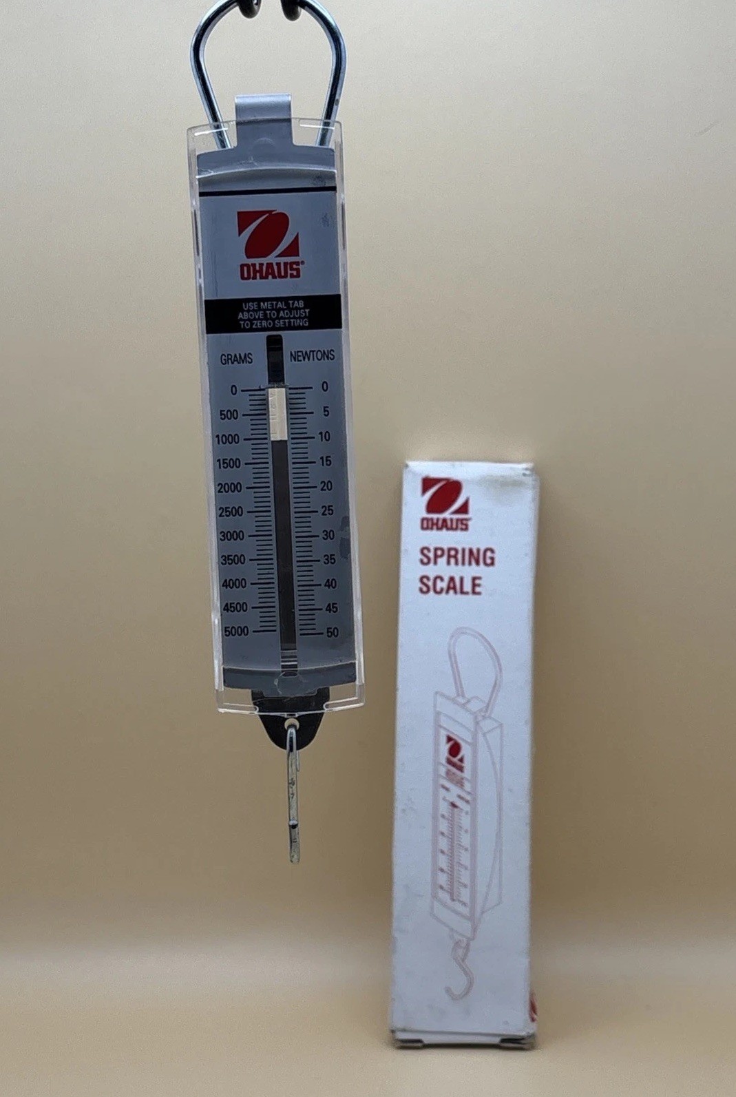 Ohaus 8008-MN Hanging Scale Linear 5000G/ 50N Capacity With Box