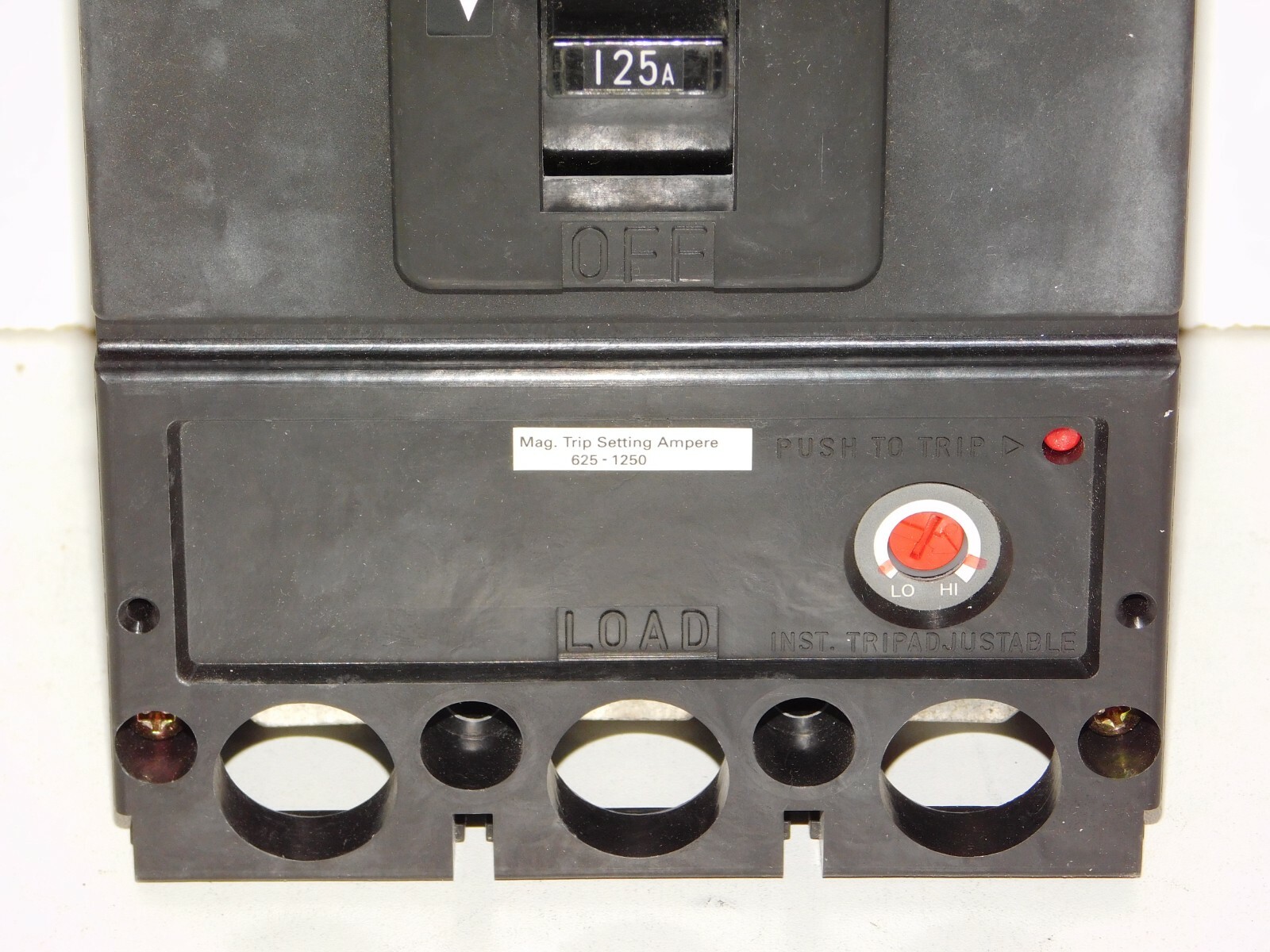 New Fuji Electric BU-JHB 3125 Industrial 600VAC 125A 3 Pole Circuit Breaker Unit