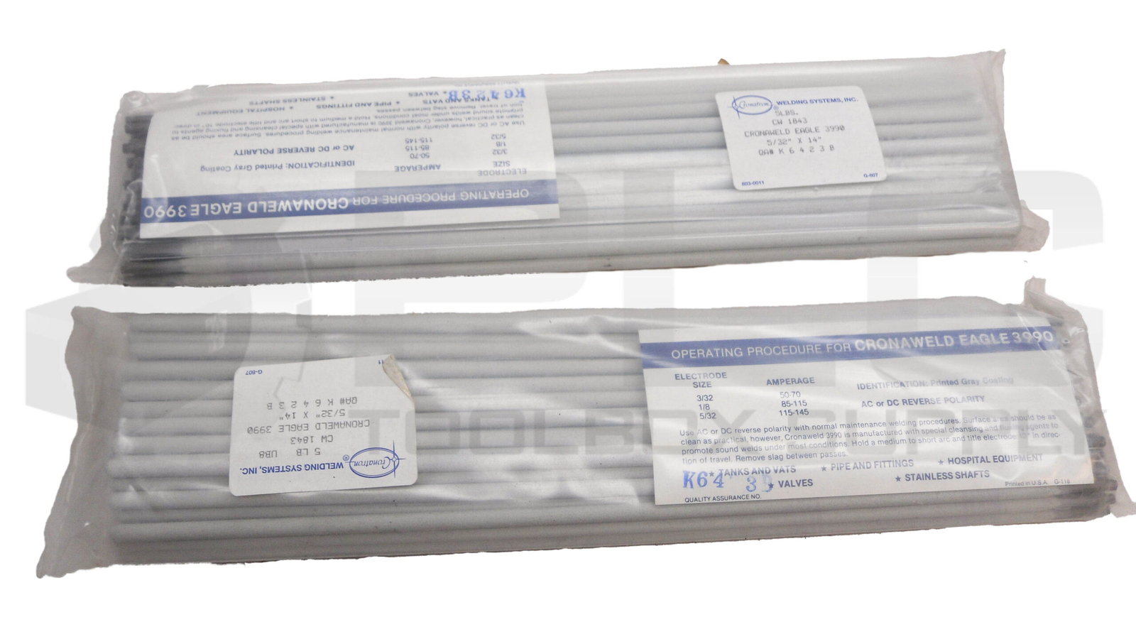 NEW CRONAWELD EAGLE STAINLESS STEEL STICK ROD ELECTRODE 5/32″ X 14″ CW1843