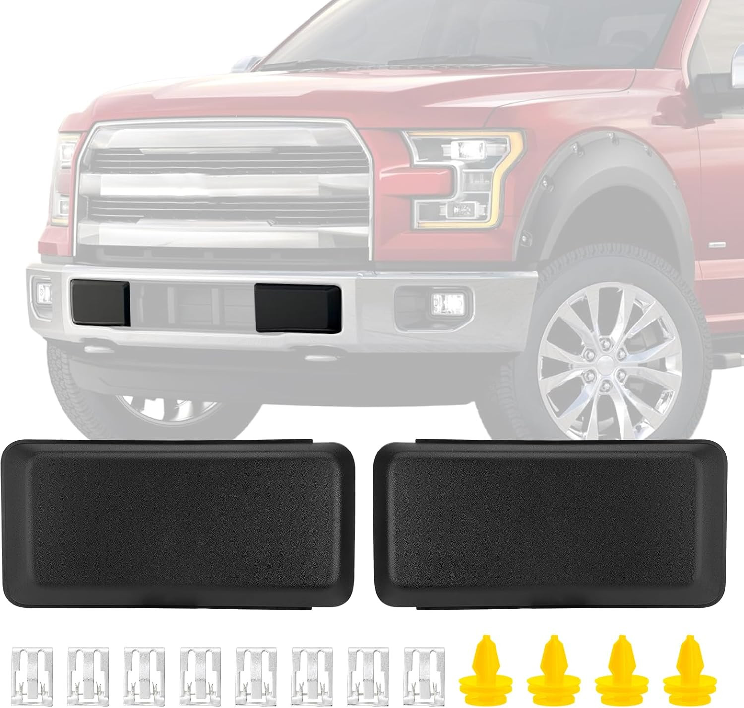 Front Bumper Guard Pads Compatible with Ford F-150 F150 2018-2020, Replace JL3Z1