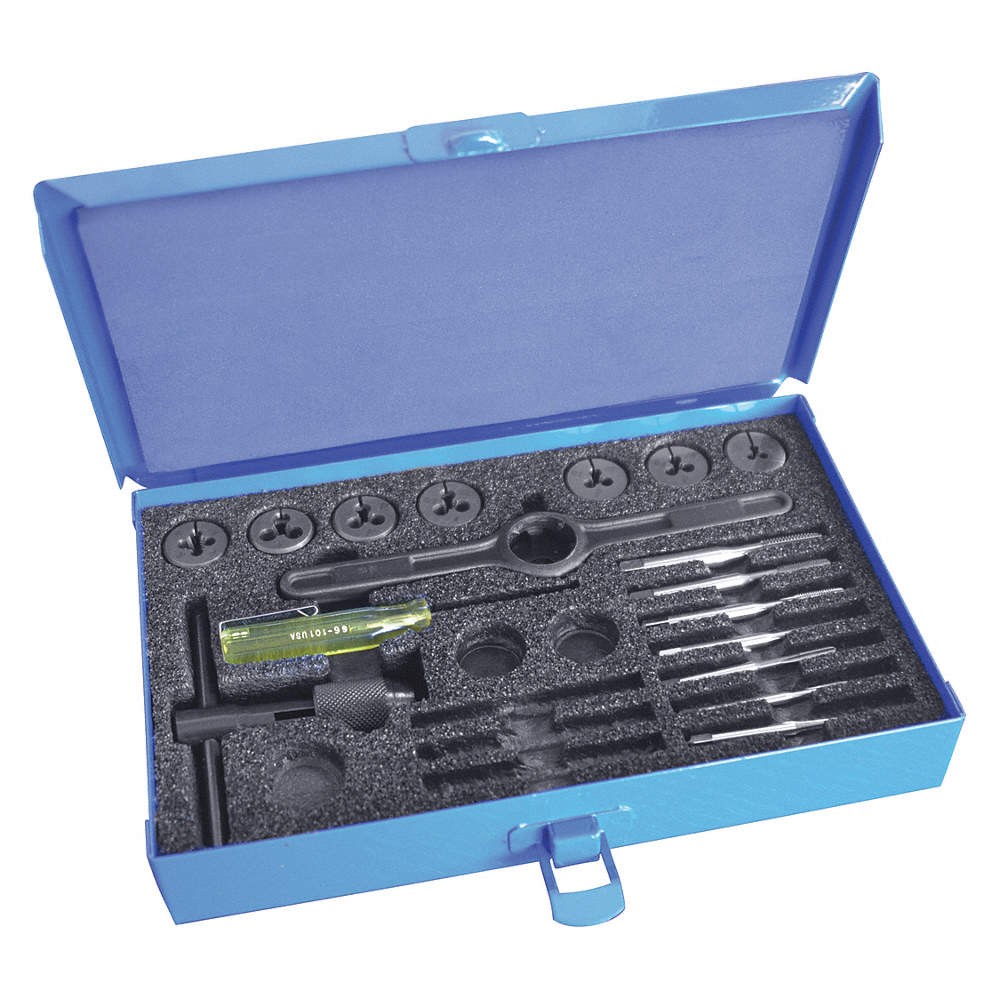 GREENFIELD THREADING 420365 Tap/Die Set,17pc, 445M49