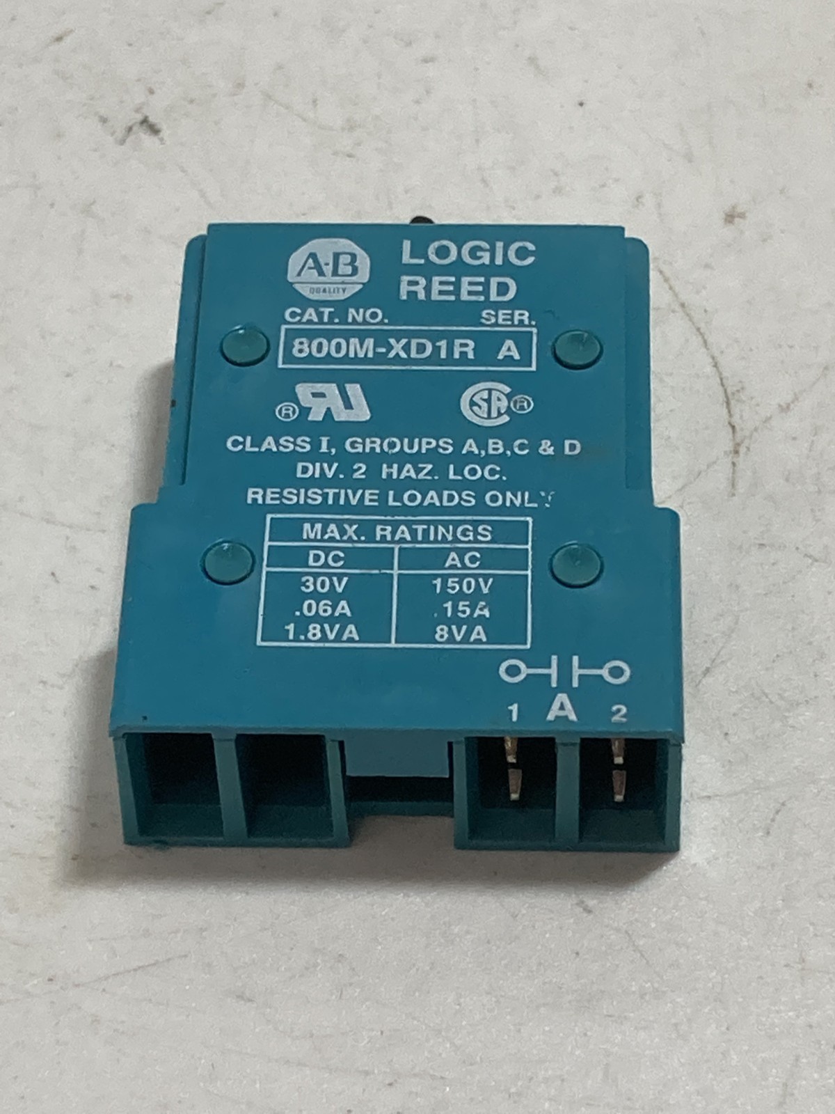 ALLEN BRADLEY 800M-XD1R LOGIC REED CONTACT BLOCK 1NO SERIES A NNB