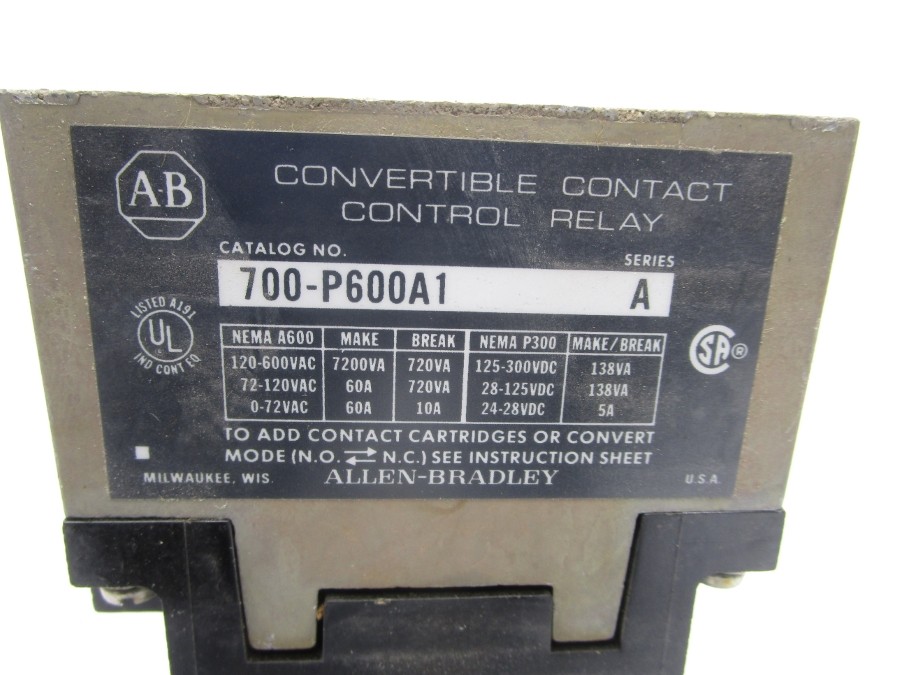 INDUSTRIAL SPARE PART 700-P600A1 SER. A 110/120V NSNP