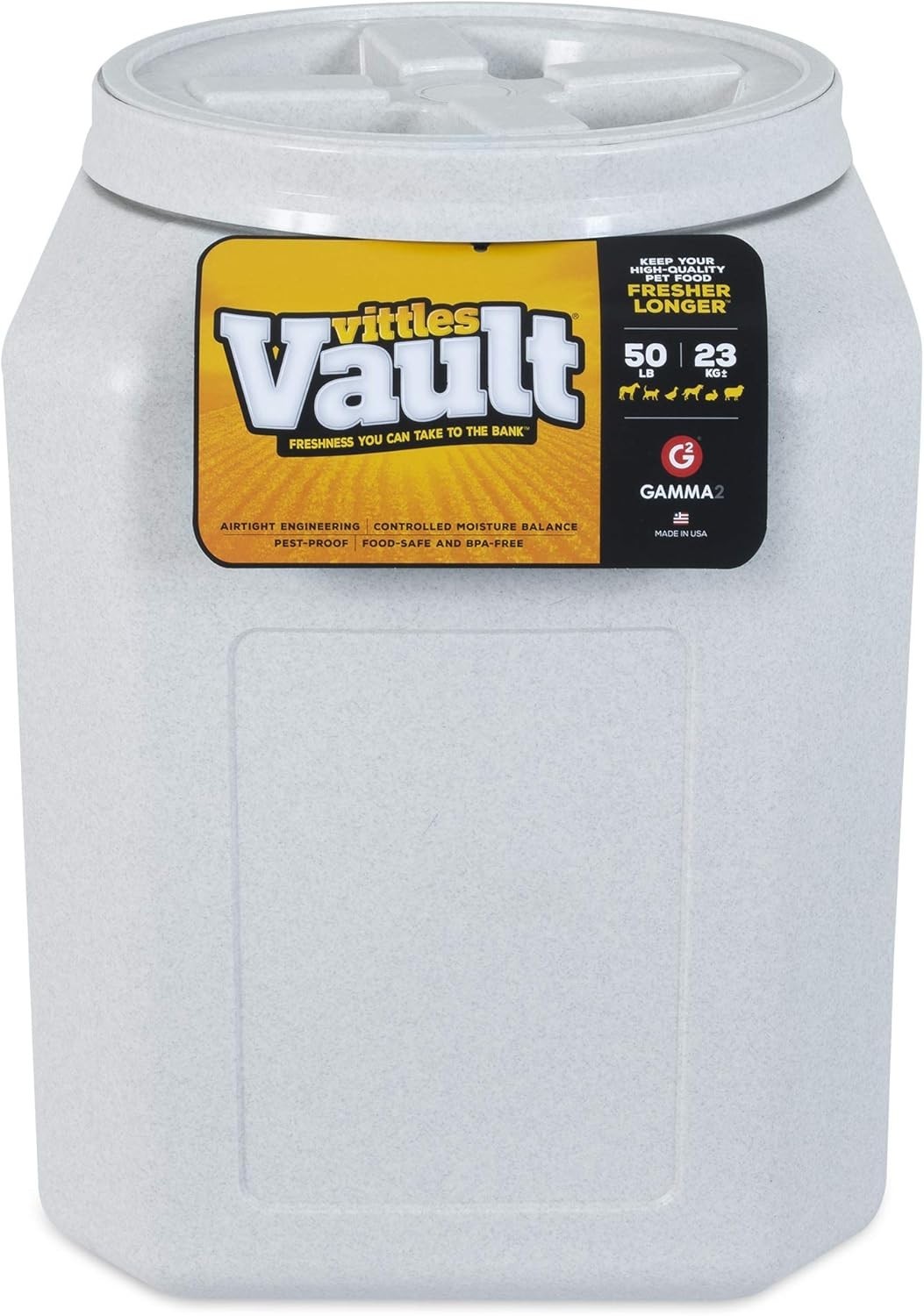 2 Pack Gamma2 Vittles Vault Large Cat Dog Food Storage Container 50 lb