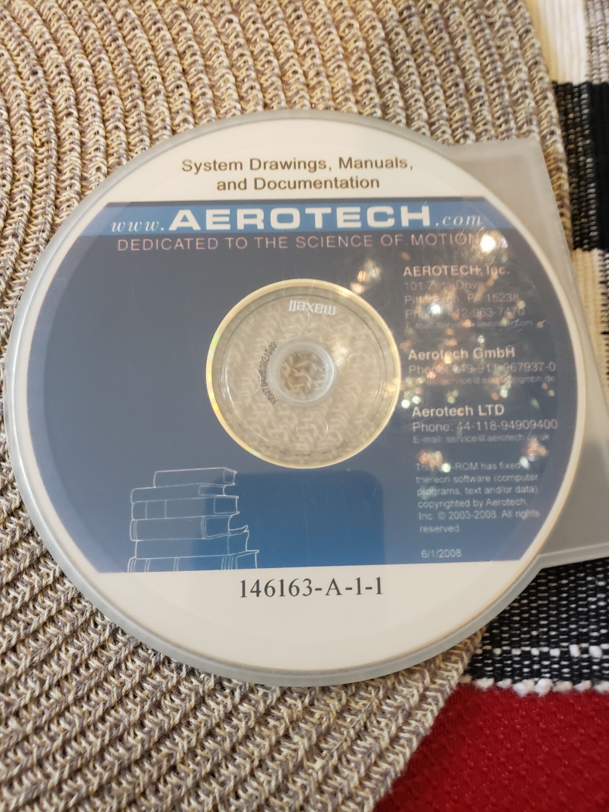NEW Aerotech System Drawings and Documentation CD Rom Software # 146163-A-1-1