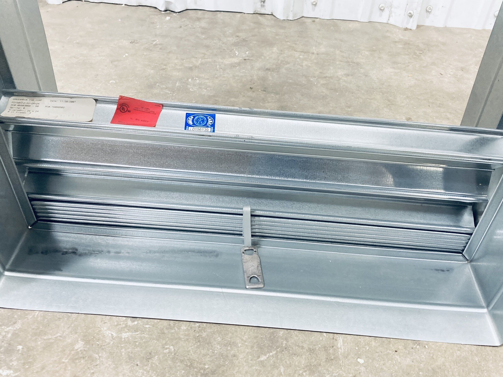 UNUSED GREENHECK FD150X12-AV-24X24 DYNAMIC DIRE DAMPER 24″X24″ FD-150-SERIES