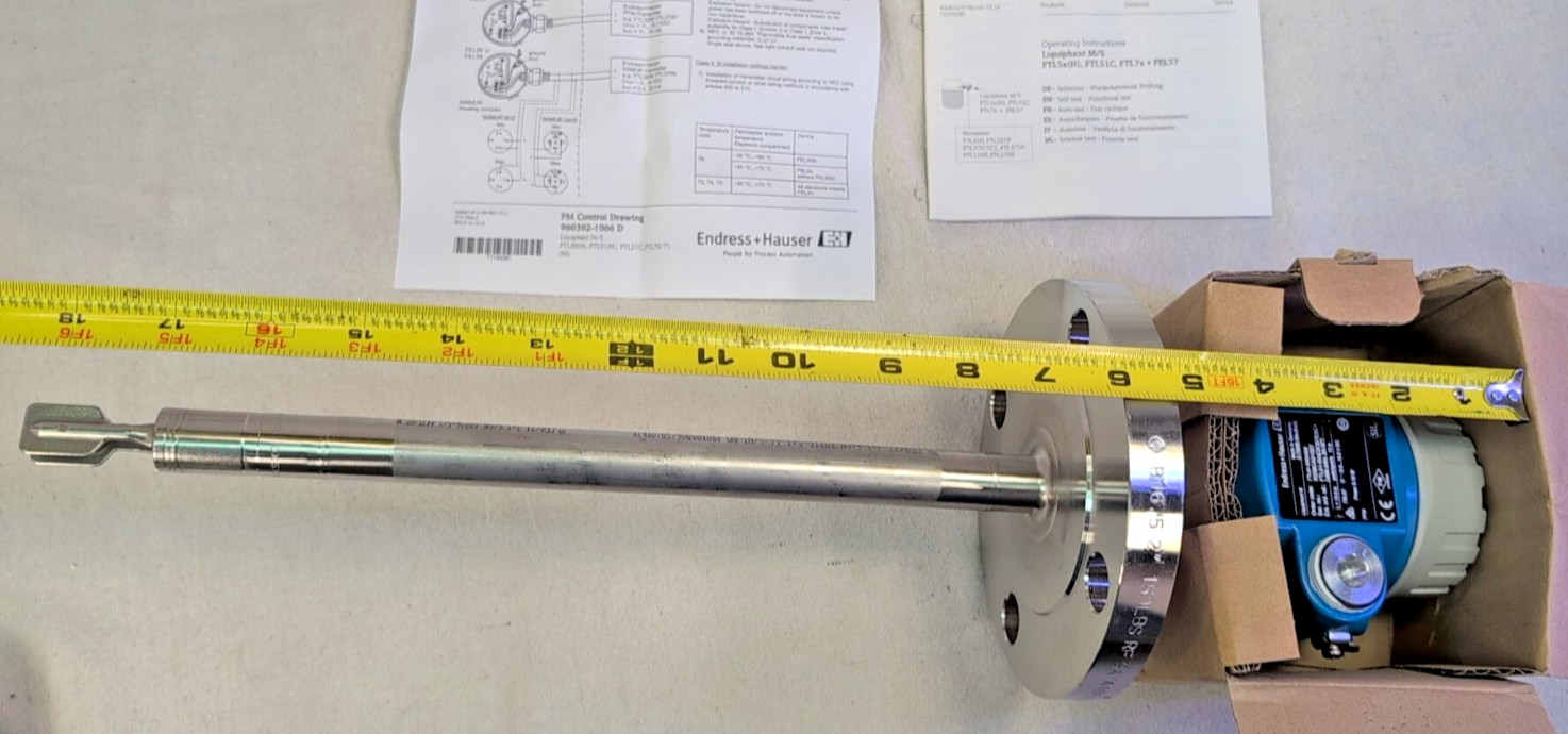 ENDRESS HAUSER LIQUIPHANT M FTL51-E0DX5/0 13.5IN, LEVEL SWITCH VIBR