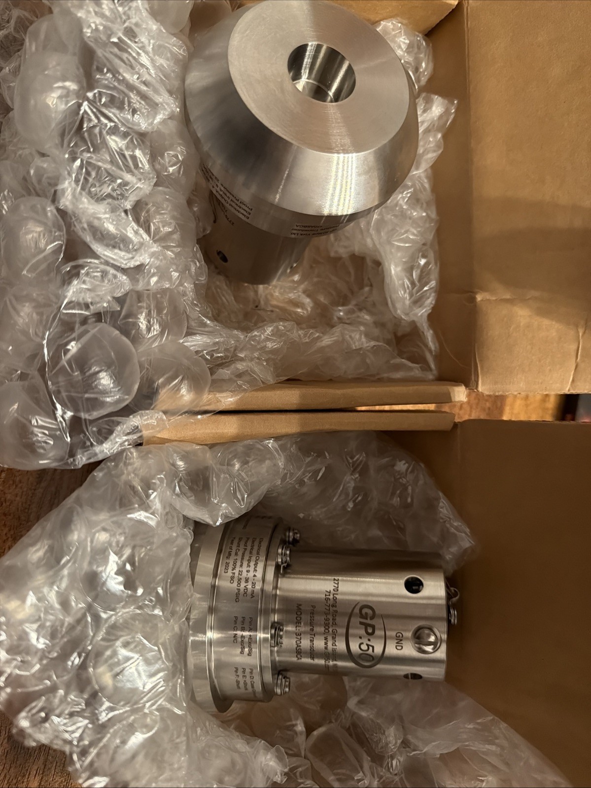 GP:50 WECO Hammer Union Pressure Transducer 370ASBCA 4-20mA 9-36VDC New