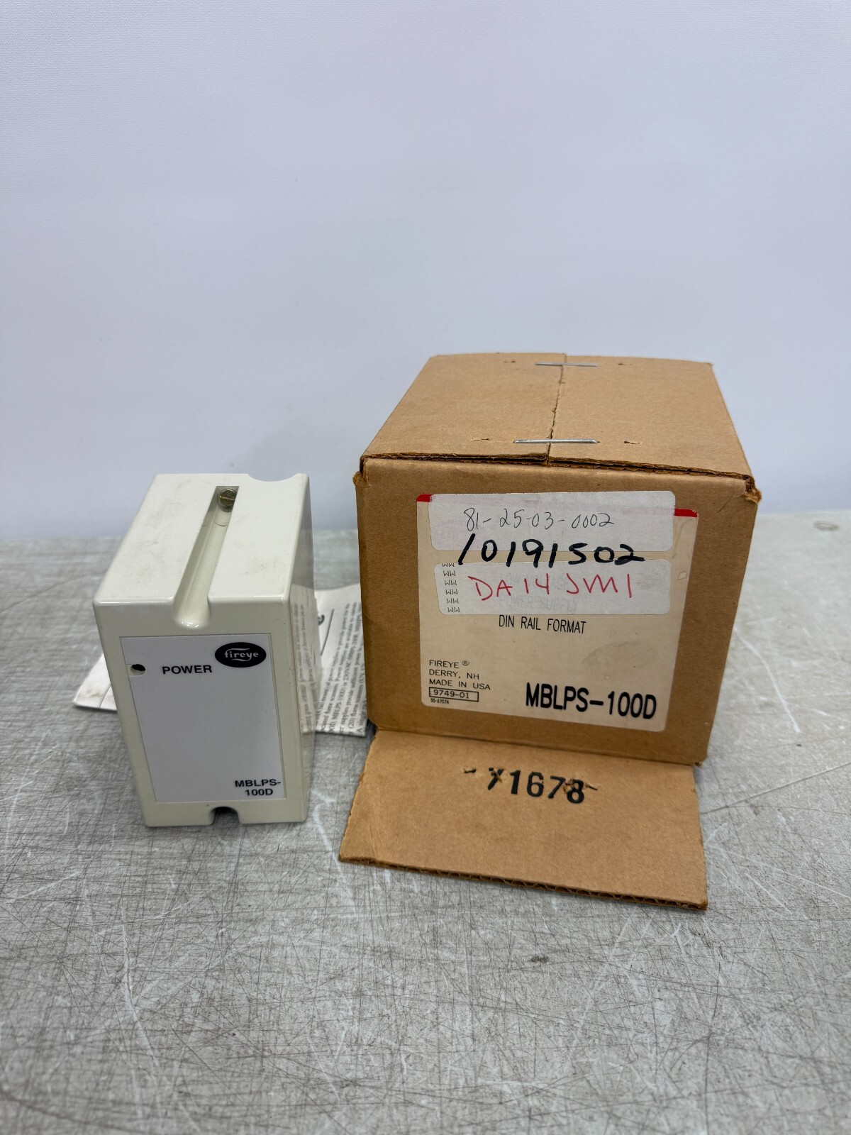 FIREYE MBHPS-100D High Voltage Power Supply Din Rail for flame rods, UV Scanners