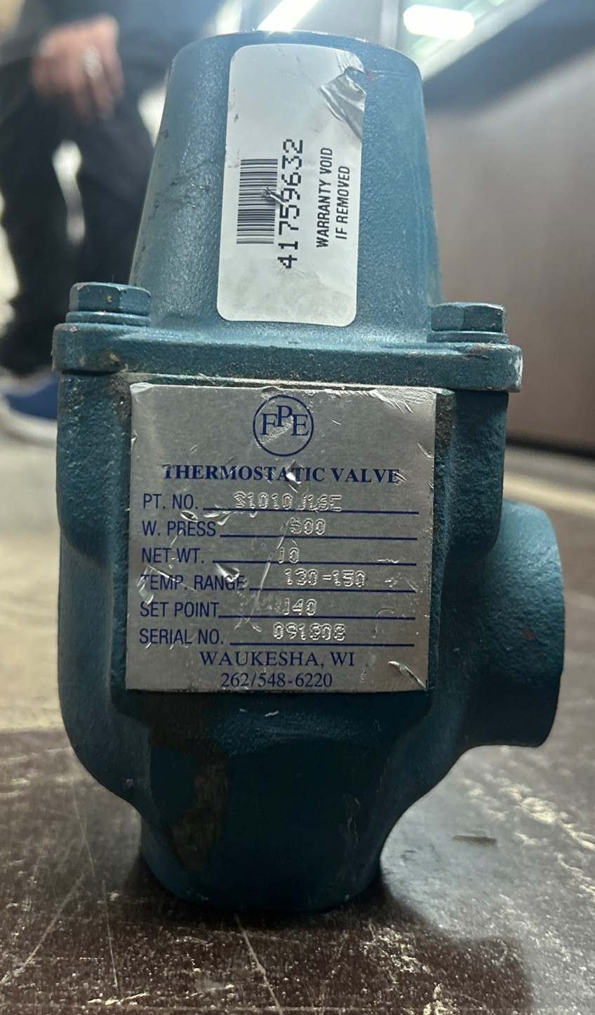 FLUID POWER ENERGY THERMOSTATIC VALVE PESSCO IS OFFERING 1 S1010J16C