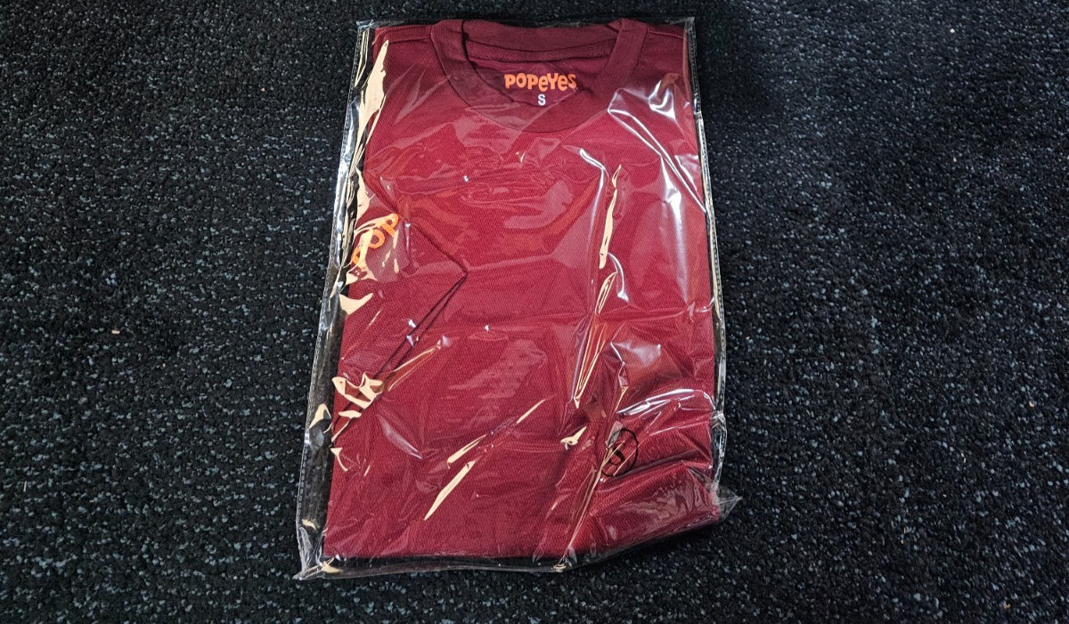(QTY 20) CSE PU-07B2S Popeyes Louisiana Kitchen Unisex Crew T-Shirt Size Small