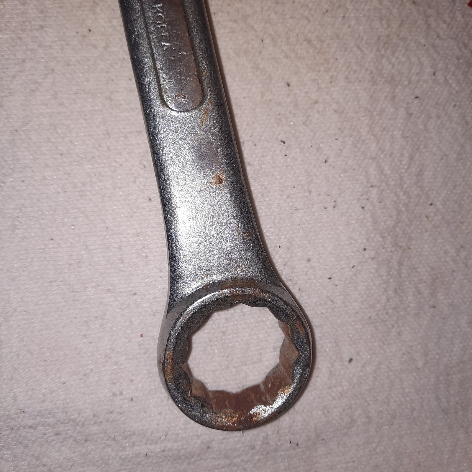 Paramount Combination Wrench 12 pt. 15/16 in. Some peeling chrome.