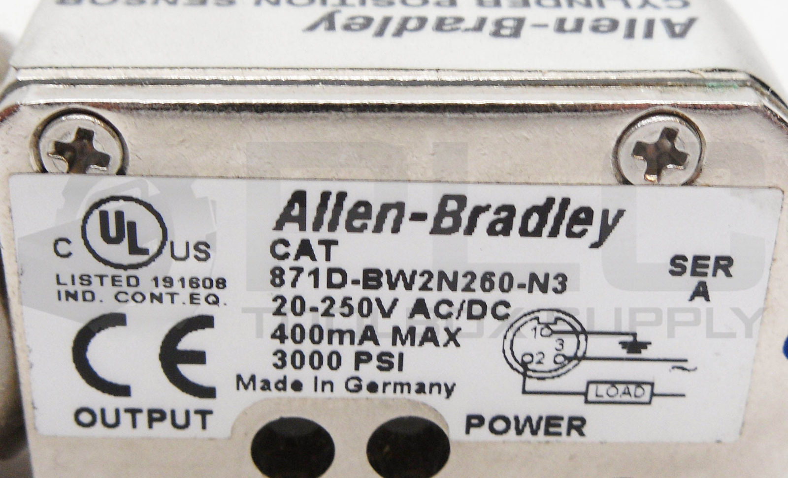 ALLEN BRADLEY 871D-BW2N260-N3 /A CYLINDER POSITION SENSOR 20-250V AC/DC 3000PSI