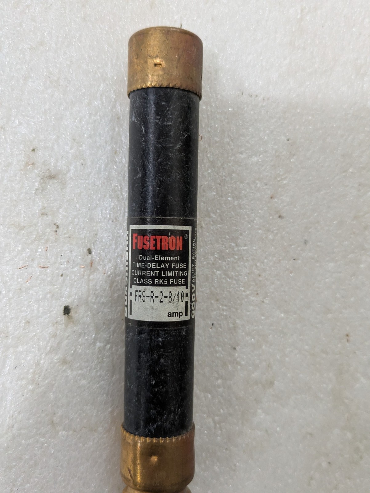 Bussmann FRS-R-2-8/10 Class RK5 Fuse 2.8A 600VAC 300VDC Time Delay 2/ORDER