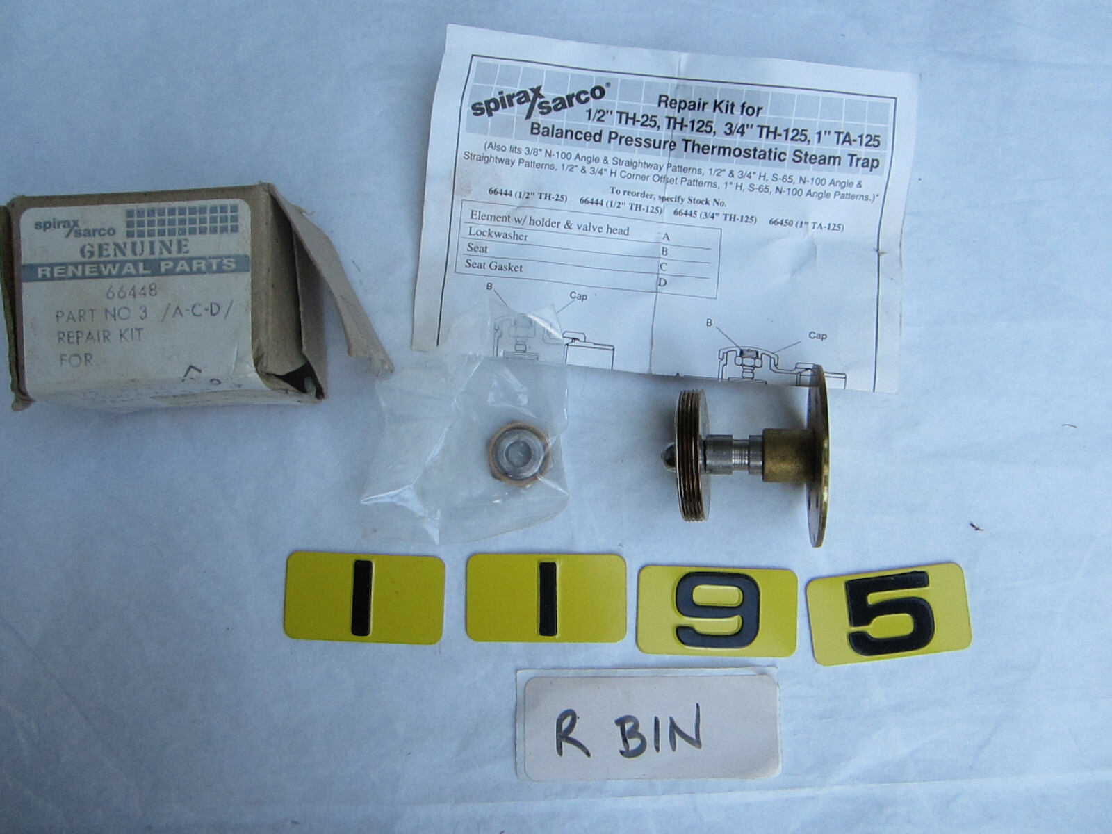 SPIRAX/SARCO 66448 REPAIR KIT FOR STEAM TRAP 1/2′ TV 125 N-100 S 65