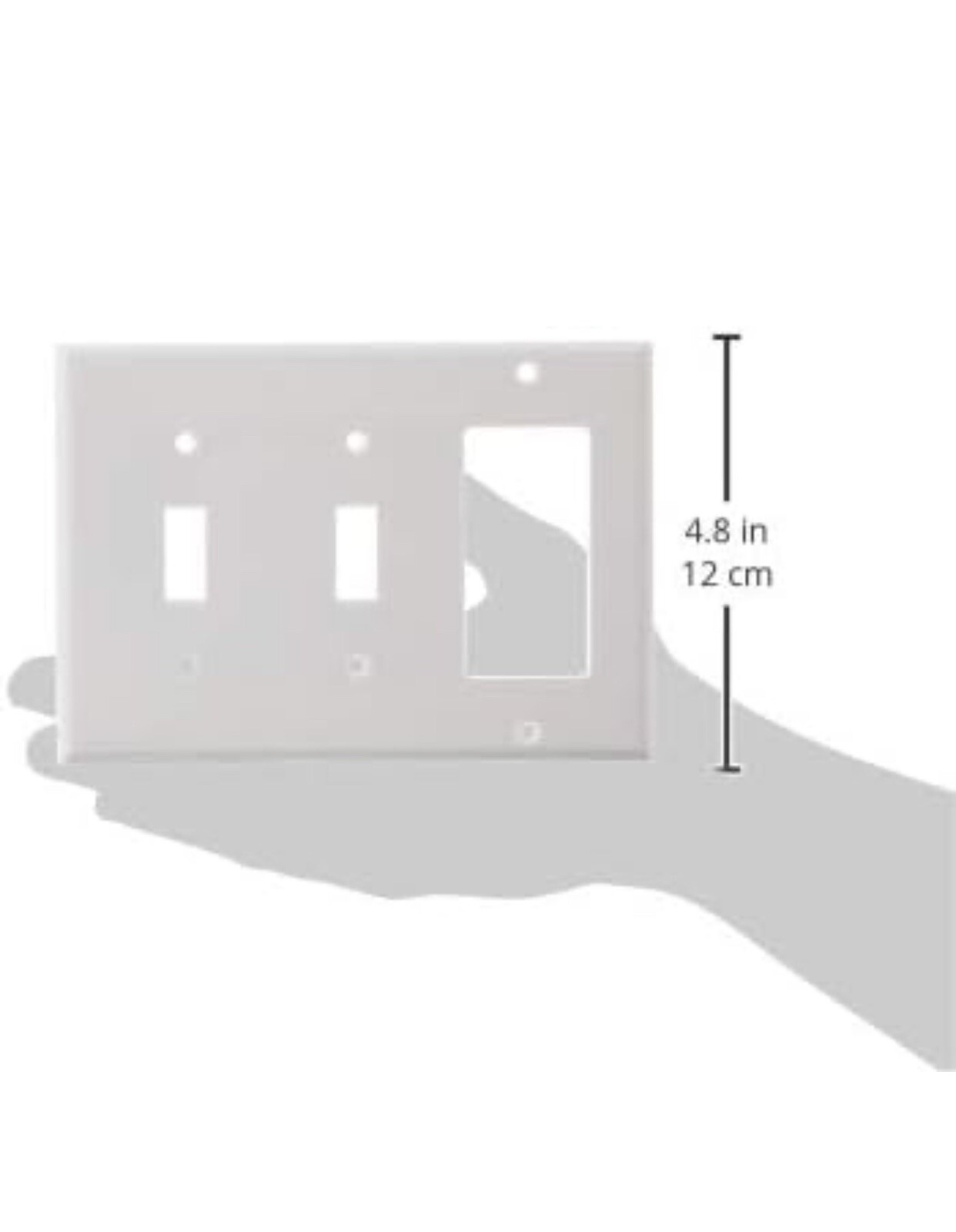 Leviton 80421-W 2-Toggle 1-Decora/GFCI Device Combination Wallplate (Pack of 10)