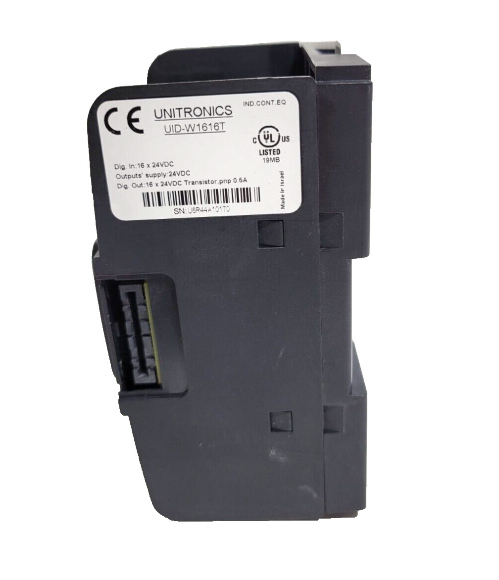 Unitronics UID-W1616T I/O Wide Control Module 16 X 24VDC Used.