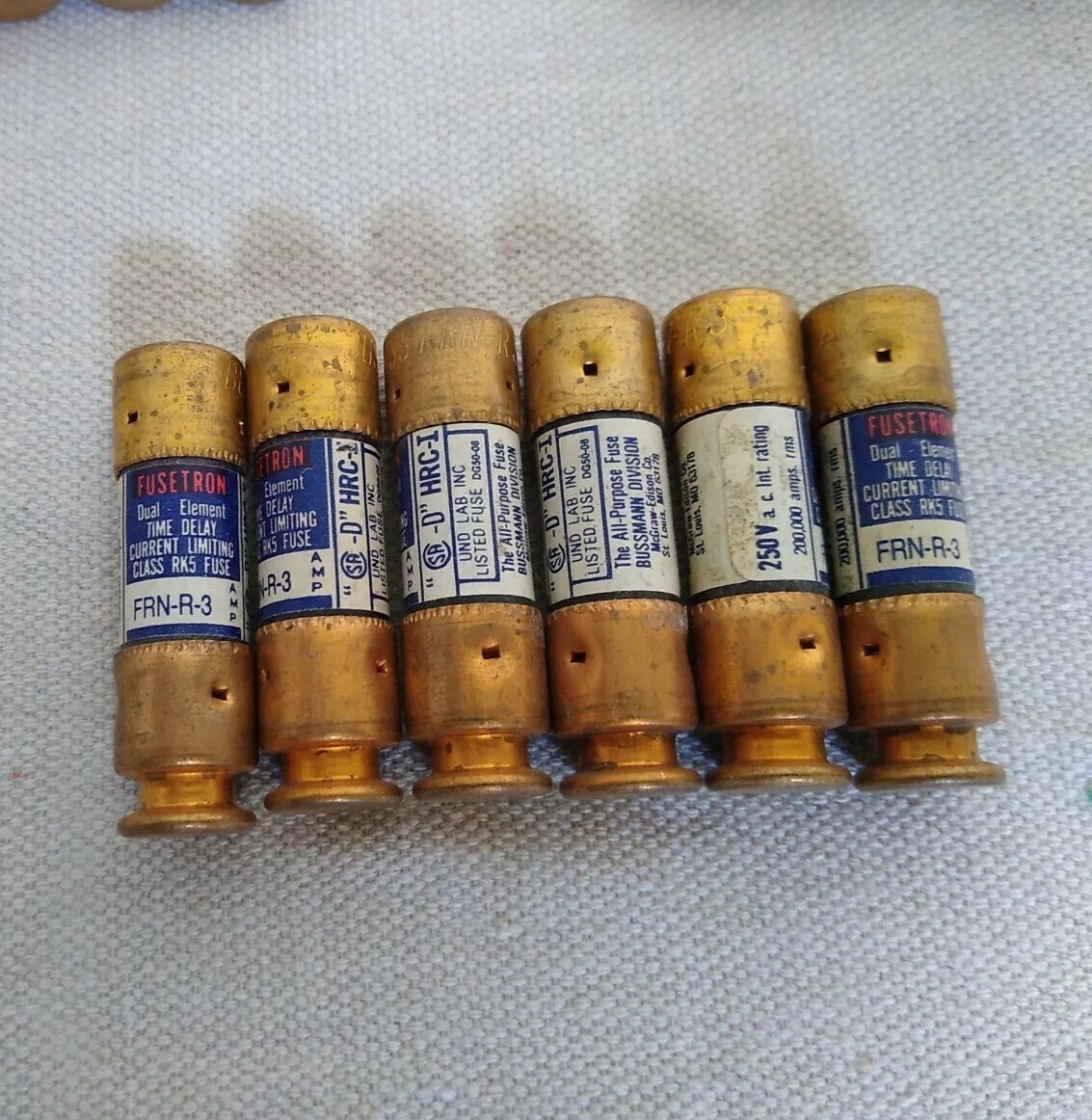 Fusetron Fuses FRN-R-3 Dual-Element HRC-I 250v PACK OF 16