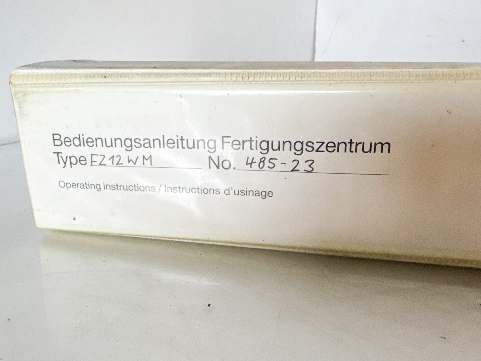 CHIRON FZ12-WM NO. 485-23 INSTRUCTION MANUAL CNC (EL25)