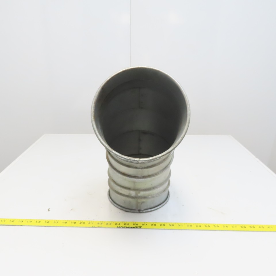 8″ Diam Quick-Clamp Rolled Edge Duct 60° Elbow Galvanized Steel
