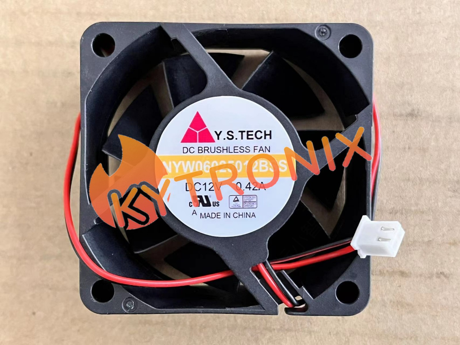 For Y.S.TECH 6025 NYW06025012BSS DC12V 0.42A 6CM 2pin cooling fan