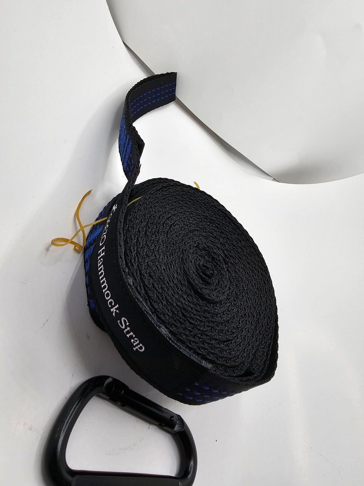Geezo Hammock Strap Loops Non-Stretch Polyester Hammock Black/Blue up to 500lbs