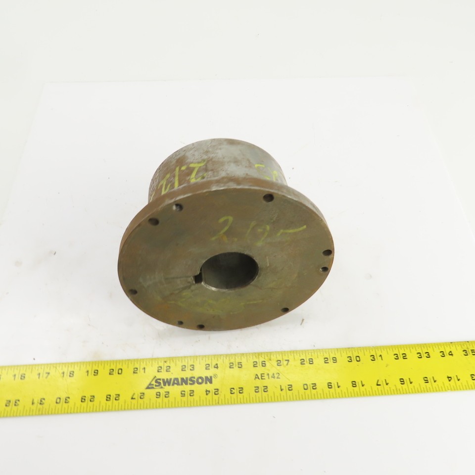 Flanged Coupling Hub Sleeve 2.125″ Shaft 7-7/8″ Flange OD 1/2″ Key