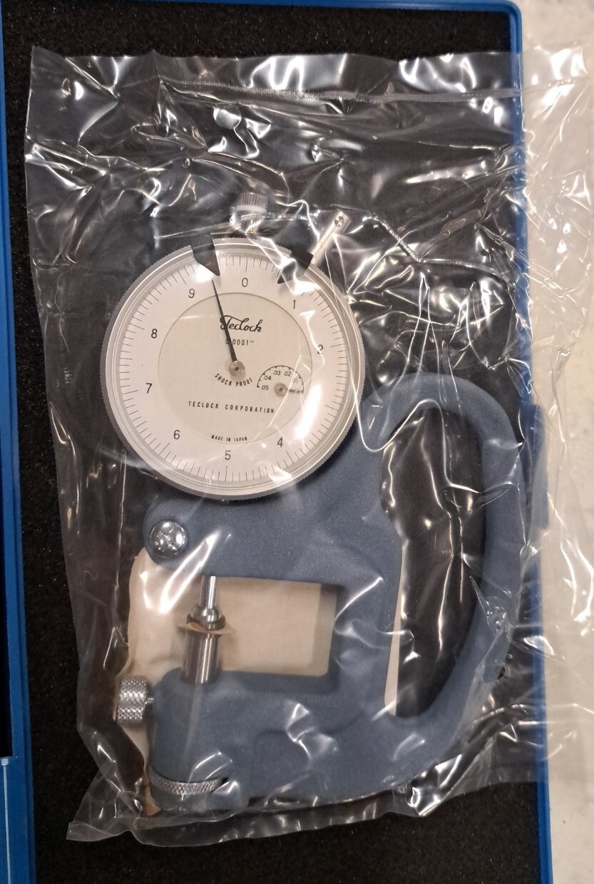 Teclock Thickness Gauge 0.001″-0.4″ Model SI 1111 With Case *BRAND NEW*