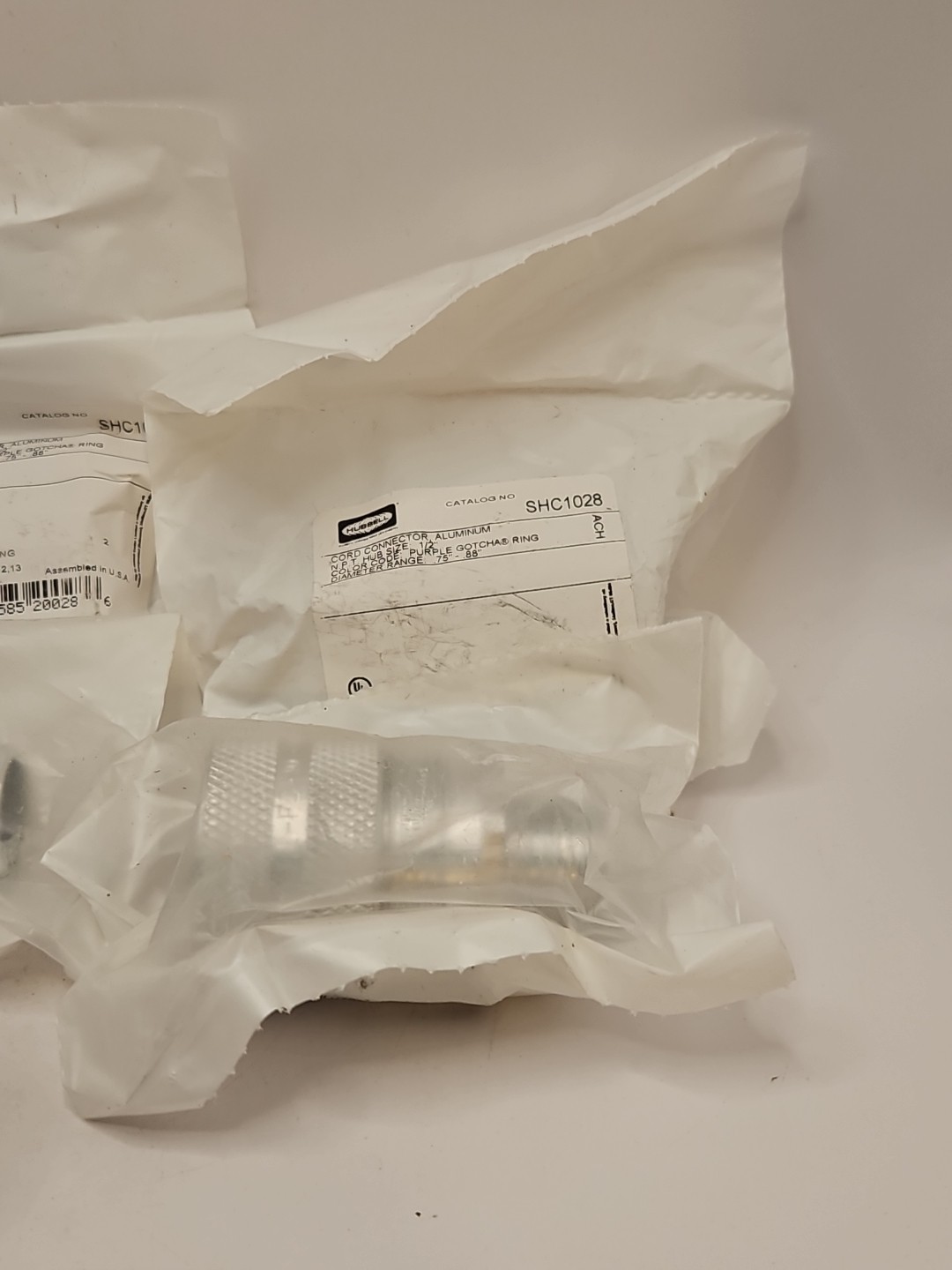 7 HUBBELL SHC1028 ALUMINUM CORD CONNECTOR 1/2 Six Original Package One No Packag