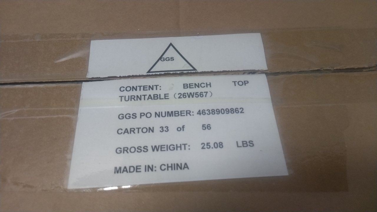 Brand Name 26W567 1000 Lb Max Load Cap 18 In Outside Dia Benchtop Turntable