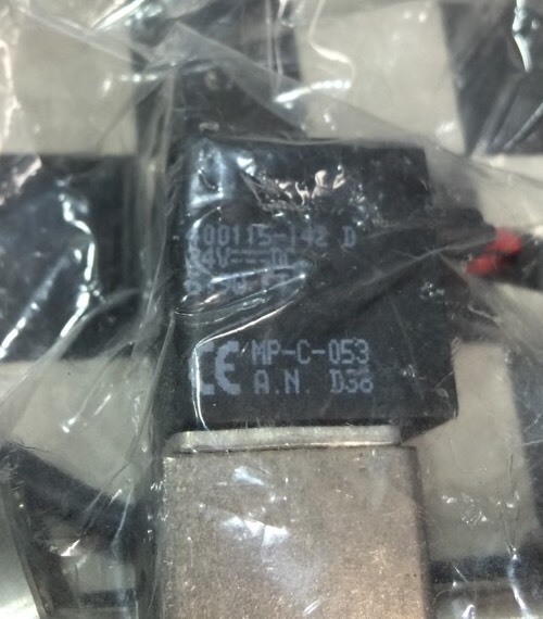 2X, Asco Sub-miniature Solenoid U8225B5V 1/4″ VCR x 1-1/3″ CF, 400115-142D #126G