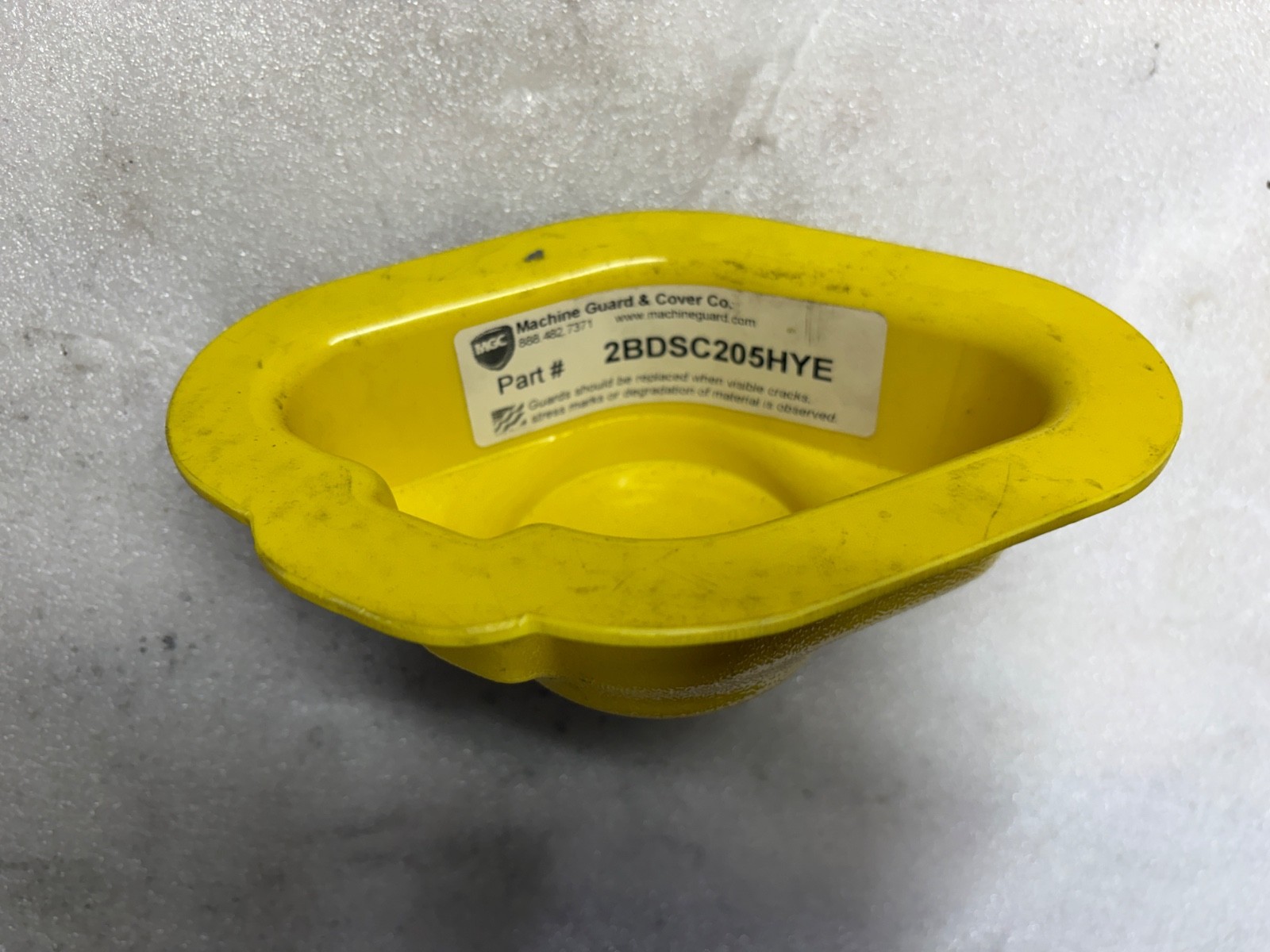 Machine Guard & Cover Co. Part no. 2BDSC205HYE flanged Saftey cover
