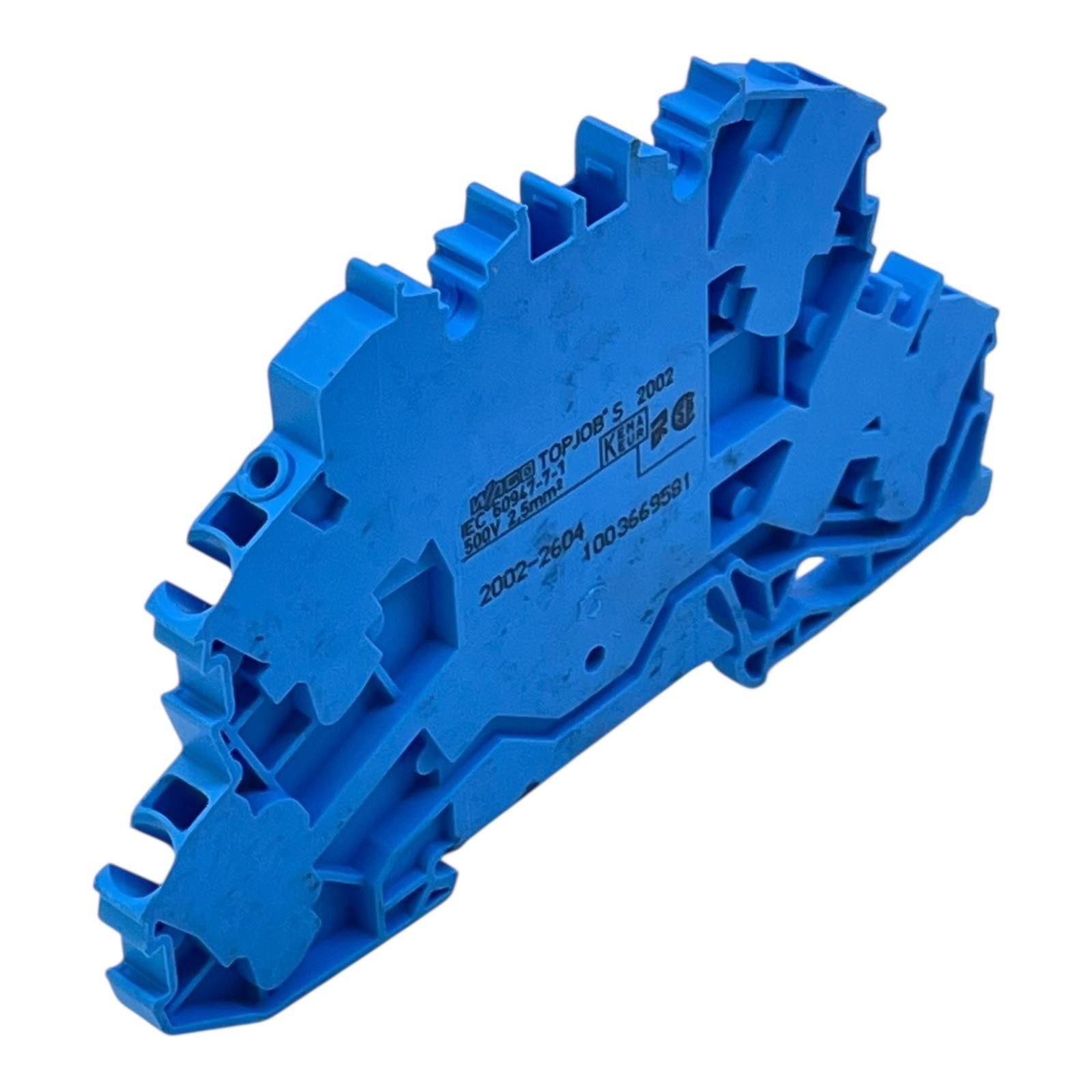 WAGO Terminal Block 2002-2604 TOPJOB S 2.5Mm² 500V Blue For DIN Rail