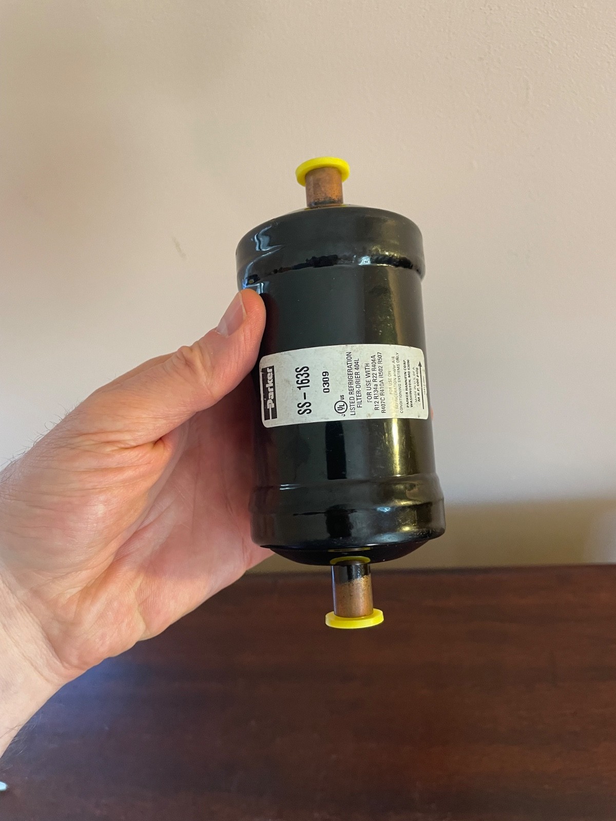 New – Parker SS-163S 3/8 ODF Solder Liquid Line Filter Drier