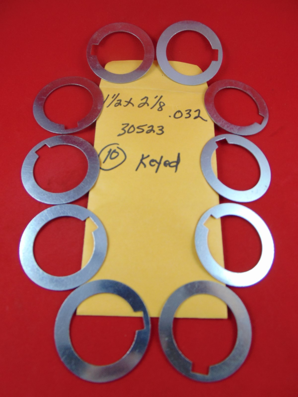 DESTACO 30523 Arbor Shims 1-1/2″ x 2-1/8″ x .032 W/KEYWAY LOT OF 10 Shims