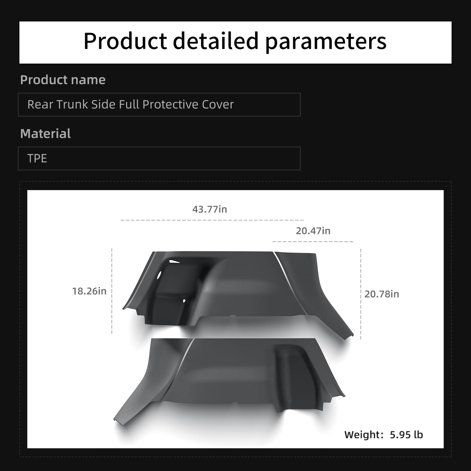 LUCKEASY Rear Trunk Side Full Protective Cover for Tesla Model Y Juniper 2026…