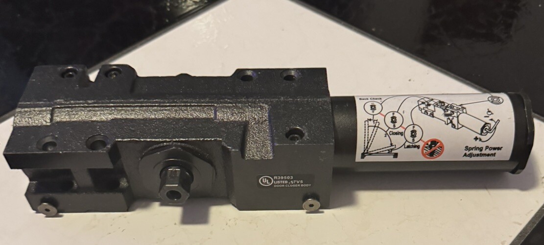 Extra Heavy Duty Commercial Cast Iron Door Closer R39503 Black