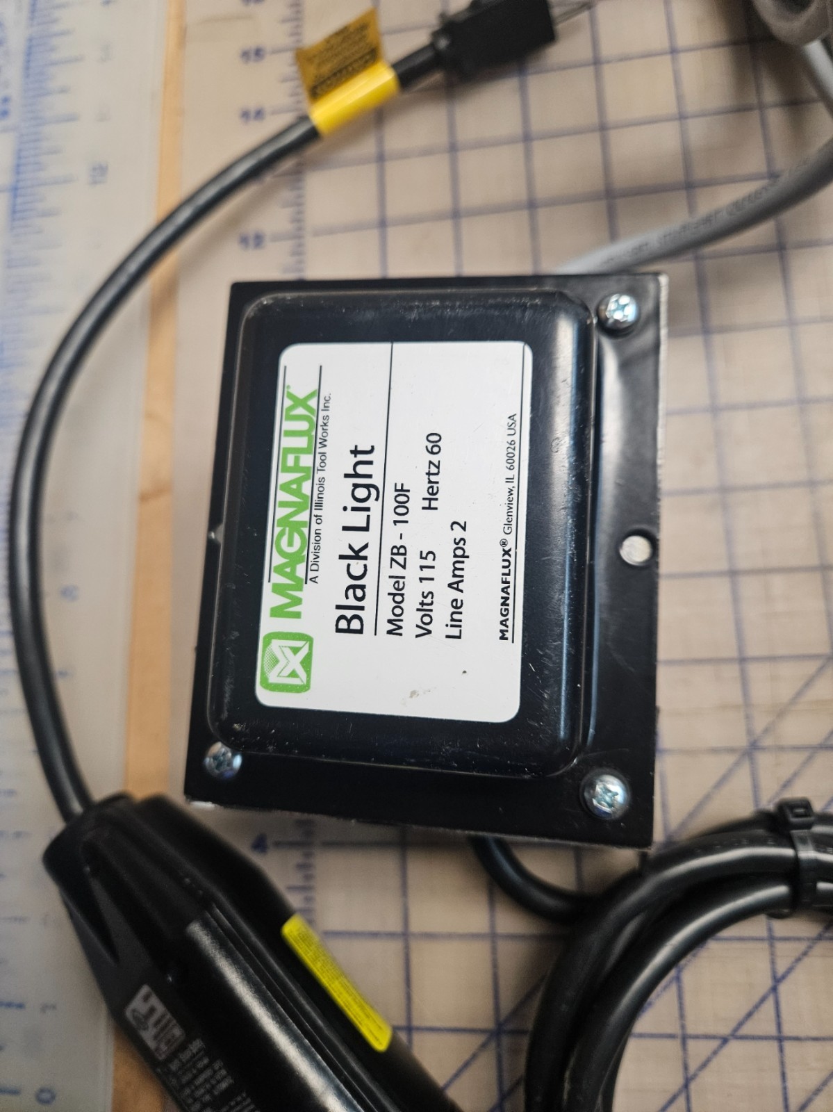 Magnaflux Black Light Mod. ZB-100F, 115 VAC