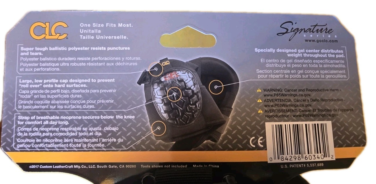 CLC G340 Professional Gel Kneepads Signature Series One Size New Open Box
