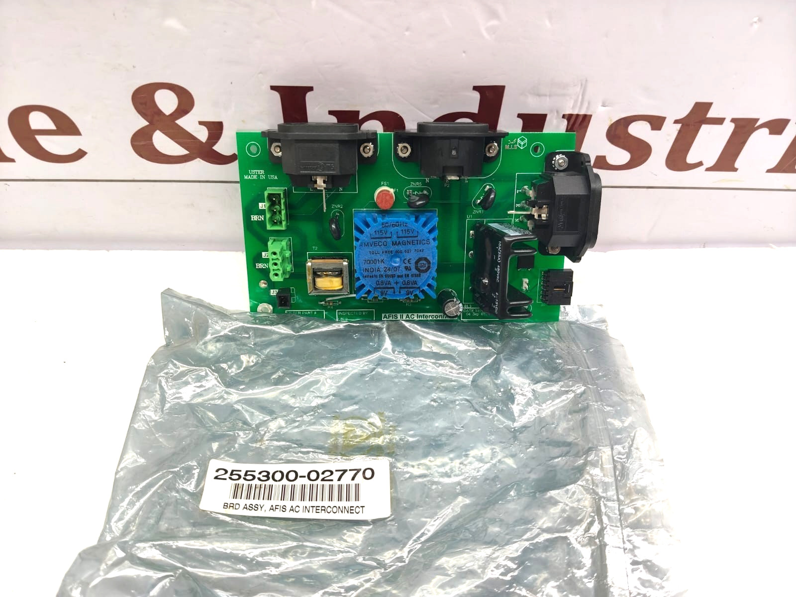 Uster LBL2 AFIS II / AFIS AC Interconnect PRO 255300-02770 Power Board NEW