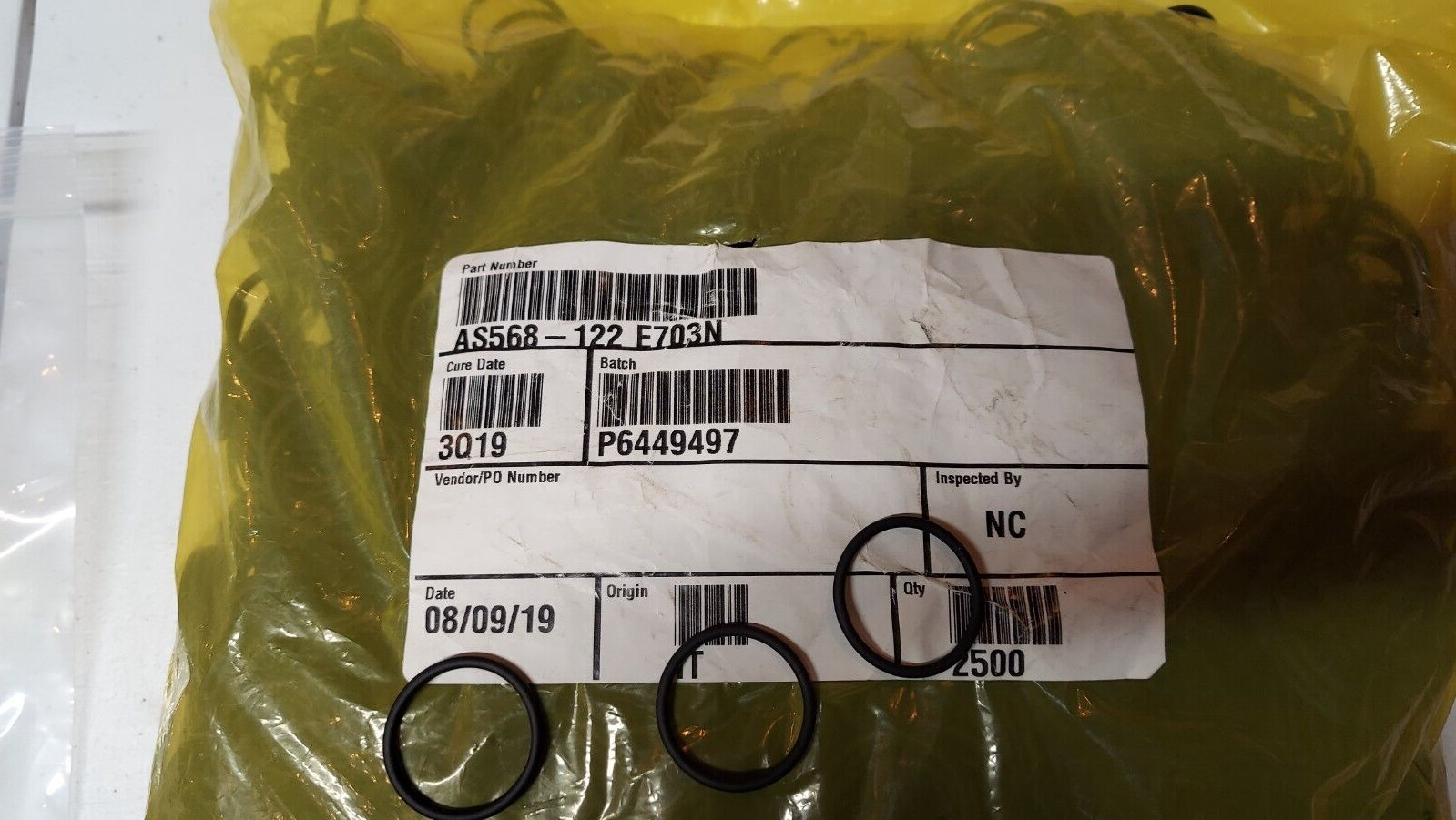 Bag of 2,500 New Fruedenberg AS568-122 0049009655 O-Rings Seals L@@K
